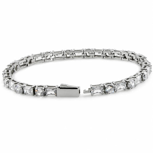 Eline Tennis Armband zilver – detail van de sluiting